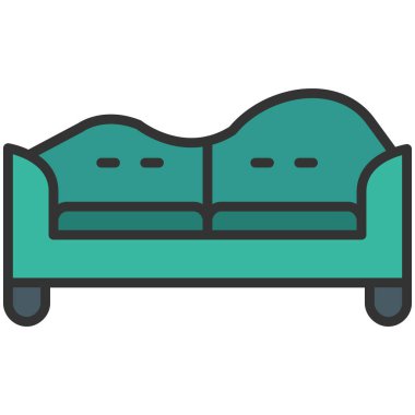 Koltuk simgesi. Vektör illüstrasyonu