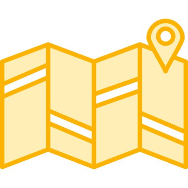 harita simgesi vektör illüstrasyonu