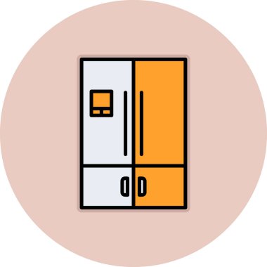 buzdolabı simgesi vektör illüstrasyonu