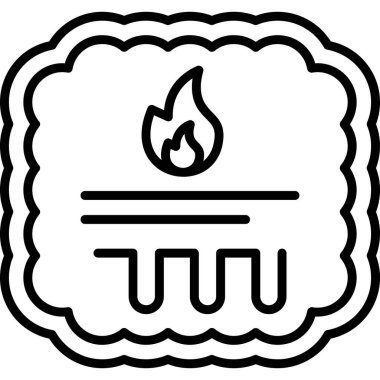 Yangın. Web simgesi basit illüstrasyon