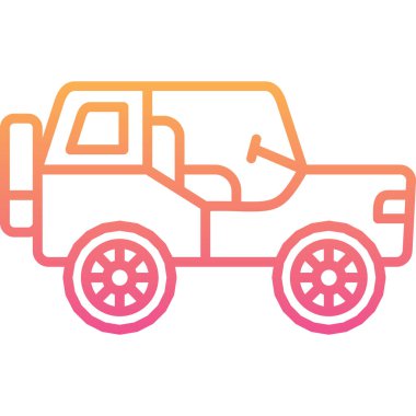 Araç. Web simgesi basit illüstrasyon