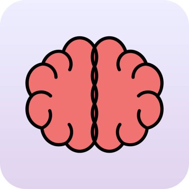 beyin ikonu vektör illüstrasyonu