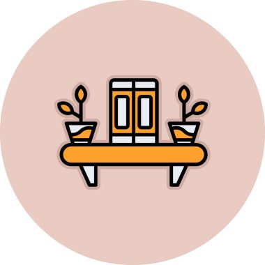 tablo vektör simgesi web ve mobil için basit illüstrasyon