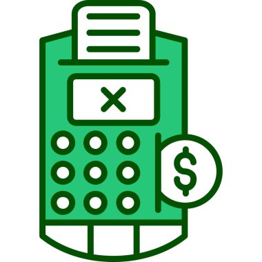 pos terminali dolar sembolü simgesi, özet biçimi