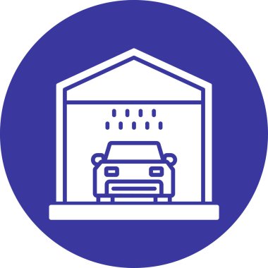 Bir araba simgesinin vektör illüstrasyonu