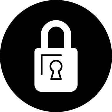 Kilit. Web simgesi basit tasarım