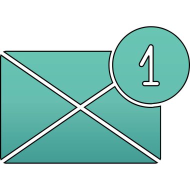 E- posta simgesi vektör illüstrasyonu