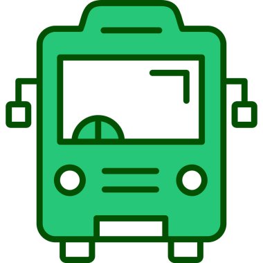 bus simgesi vektör illüstrasyonu