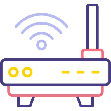 Kablosuz. Web simgesi basit illüstrasyon