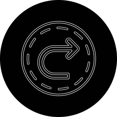 Ok düğmesi simgesi. Web için çember düğmesi vektör simgesinin basit çizimi