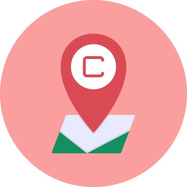 gps konum pin simgesi düz biçimli