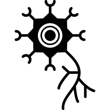 Bir çiçeğin siyah beyaz ikonunun vektör çizimi