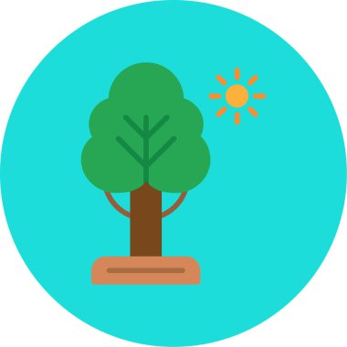 ağaç simgesinin vektör illüstrasyonu