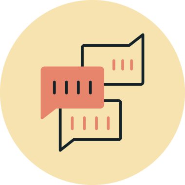 Sohbet ikonu. vektör illüstrasyonu