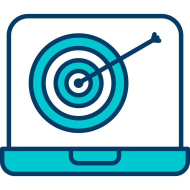 hedef hedef vektörü modern simge illüstrasyonu