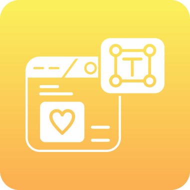 Beyaz arkaplanda izole edilmiş sarı kare çerçeve simgesi