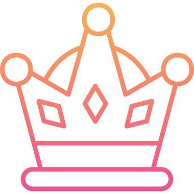 kral taç simgesi doldurulmuş ana hatlarıyla