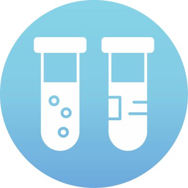 Kimya şişesi laboratuvar simgesi düz stil