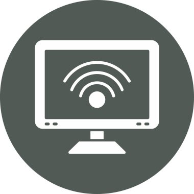 Bilgisayar ekranı simgesinin vektör çizimi