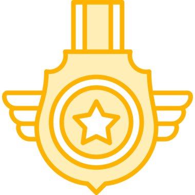 Madalya. Web simgesi basit illüstrasyon