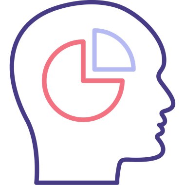 Beyin. Web simgesi basit illüstrasyon