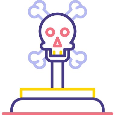 Bir kafatası simgesinin vektör çizimi