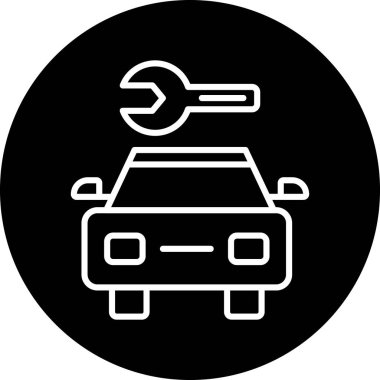 araba tamir ikonu vektör illüstrasyonu