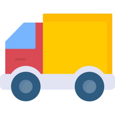 kargo kamyonu simgesini düz bir şekilde teslim et