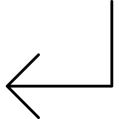 Sol ok simgesi ana hat biçiminde