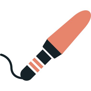 Kırmızı ipliğin çizgi film simgesinin vektör çizimi