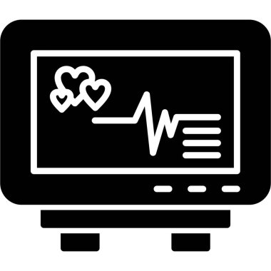 monitör vektör illüstrasyonu, basit tasarım