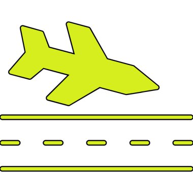 uçak seyahat simgesi vektör illüstrasyonu