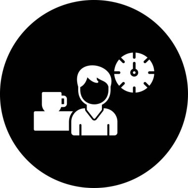 kahve zamanı simge vektörü