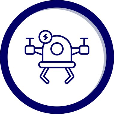 robot. Web simgesi basit illüstrasyon