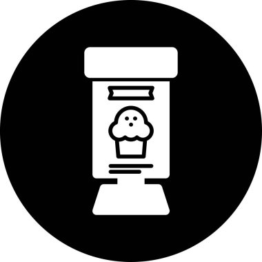 Yiyecek ikonu. düz tasarım biçimi