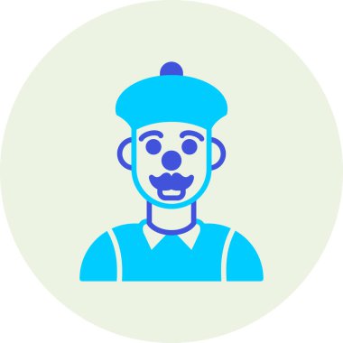 Soytarı. Web simgesi basit illüstrasyon