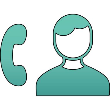 Çağrı merkezi simgesi. Beyaz arkaplanda izole edilmiş web tasarımı için ana hat çağrı merkezi vektör simgesi