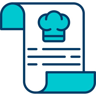 Şef şapka simgesi vektör illüstrasyonu