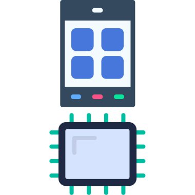 cep telefonu ikonu vektör illüstrasyonu