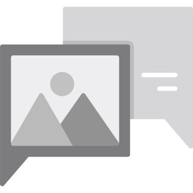 Sohbet simgesi, vektör çizimi