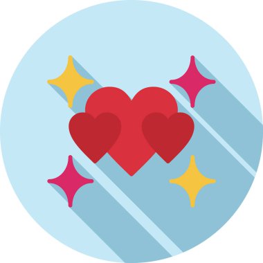 Kalp. Web simgesi basit illüstrasyon