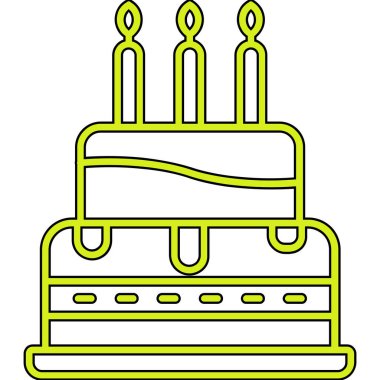 Doğum günü mum ikonu. vektör illüstrasyonu