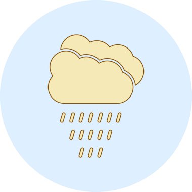 Bulut. Basit düz vektör simgeleri. İllüstrasyon sembolü kullanımı