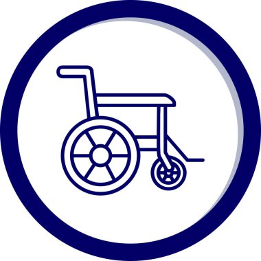 tekerlekli sandalye vektör simgesi tasarımı