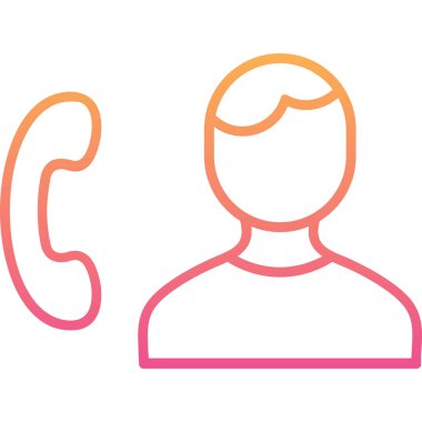 Müşteri servisi renk simgesi, vektör illüstrasyonu