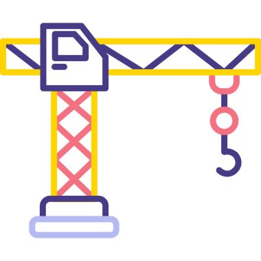 Vinç vinç simgesi ana hatlarıyla doldurulmuş