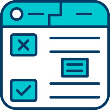 Beyaz arkaplanda kontrol listesi simgesi ve vektör illüstrasyonu izole edildi