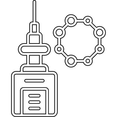 Anten kulesi simgesi. Beyaz arkaplanda izole edilmiş web tasarımı için anten anten vektör simgesi
