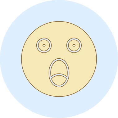 Üzgün bir yüzün basit karalaması