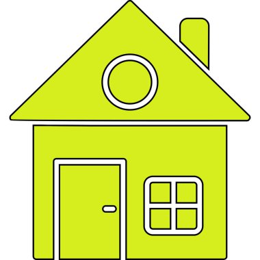 House web simgesi. Basit tasarım. vektör illüstrasyonu